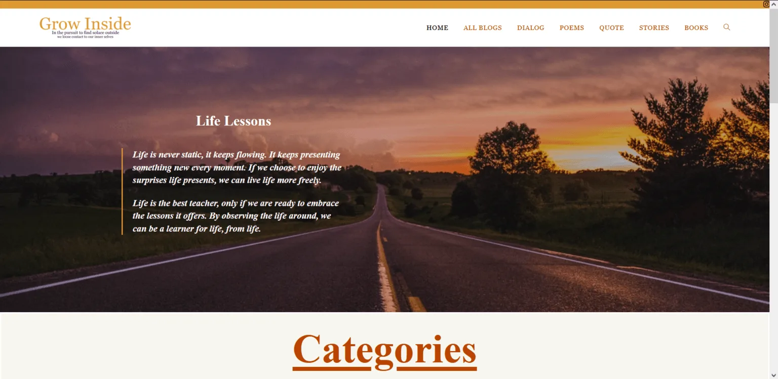 GROW INSIDE website thumbnail